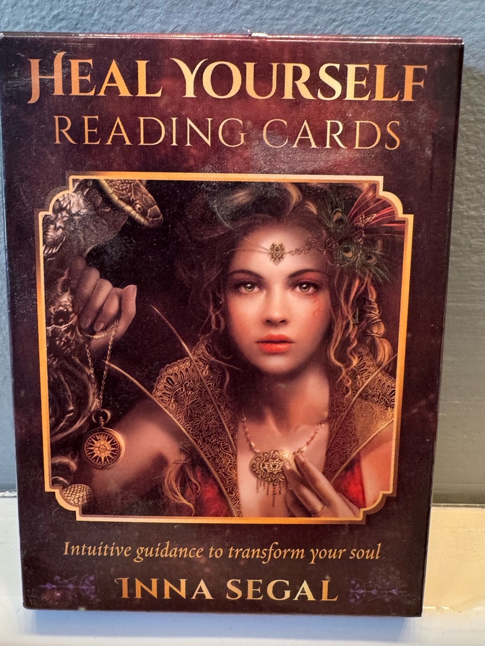 Heal Yourself Reading Cards by Inna Segal - Brown & Gold Artwork